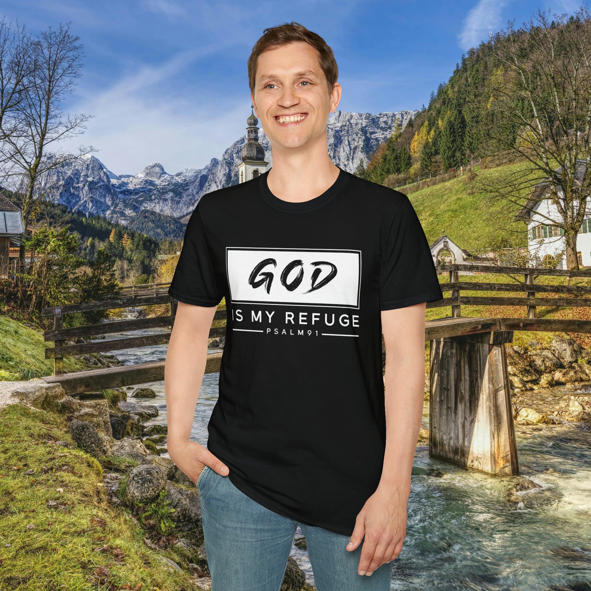 GOD is my Refuge T-Shirt | Psalm 91 | Christian Outfit