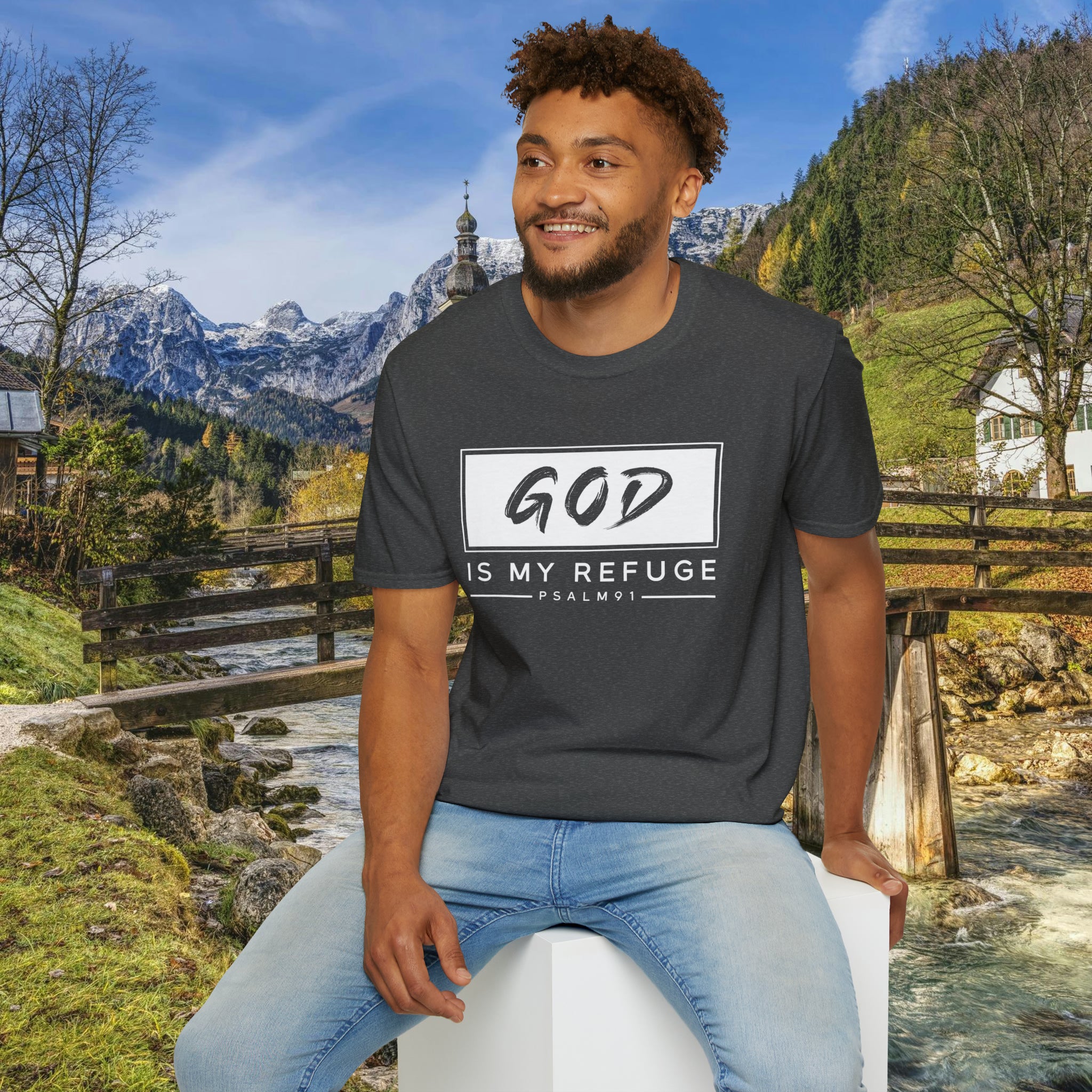 GOD is my Refuge T-Shirt | Psalm 91 | Christian Outfit