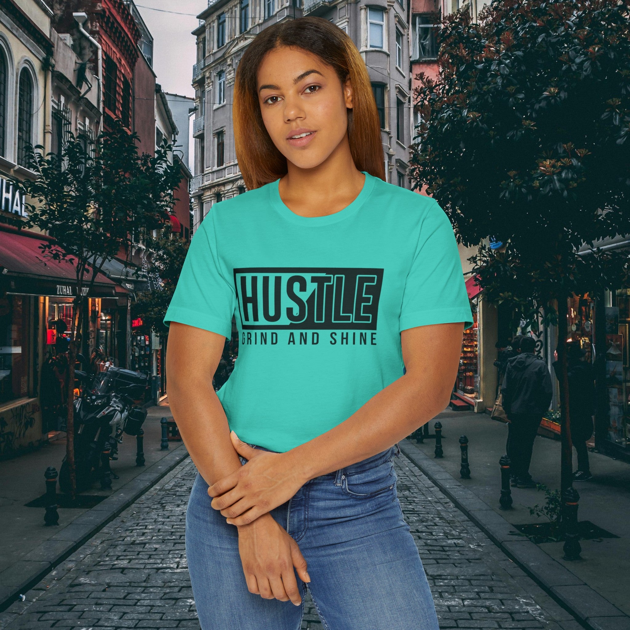 Hustle T-Shirt | Grind and Shine Motivational Tee