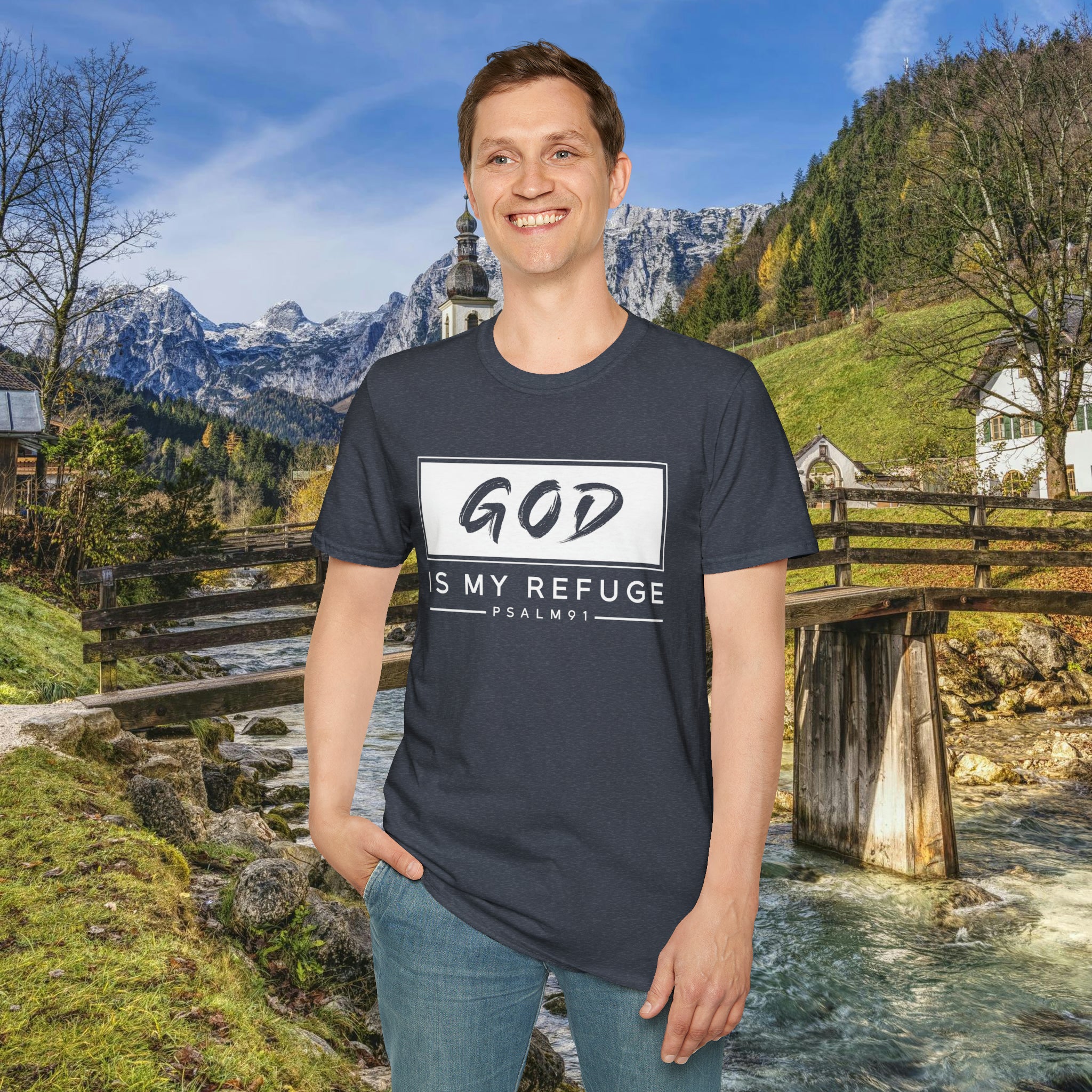 GOD is my Refuge T-Shirt | Psalm 91 | Christian Outfit