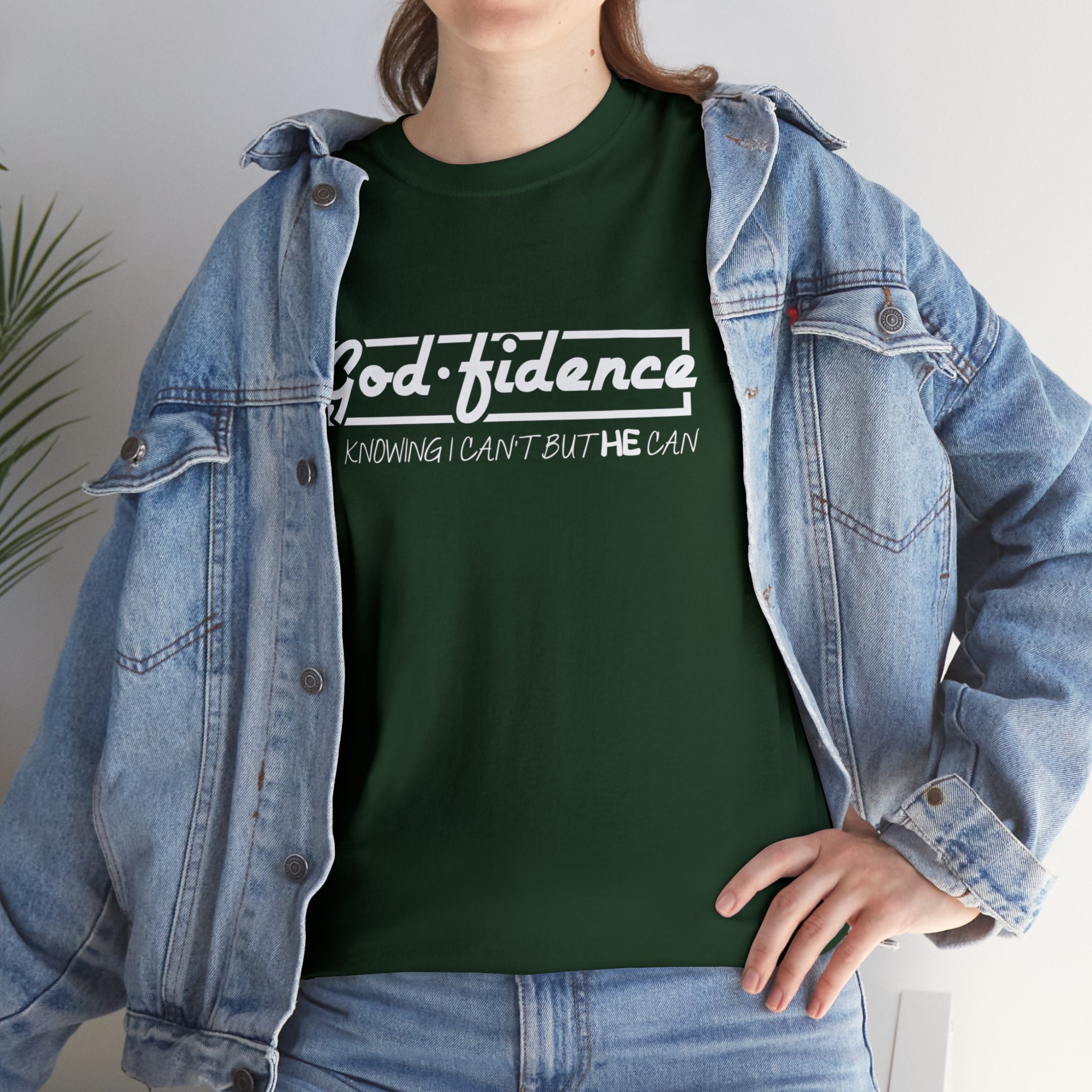 God-fidence (Knowing I can't but He can)Tee | Christian Outfit