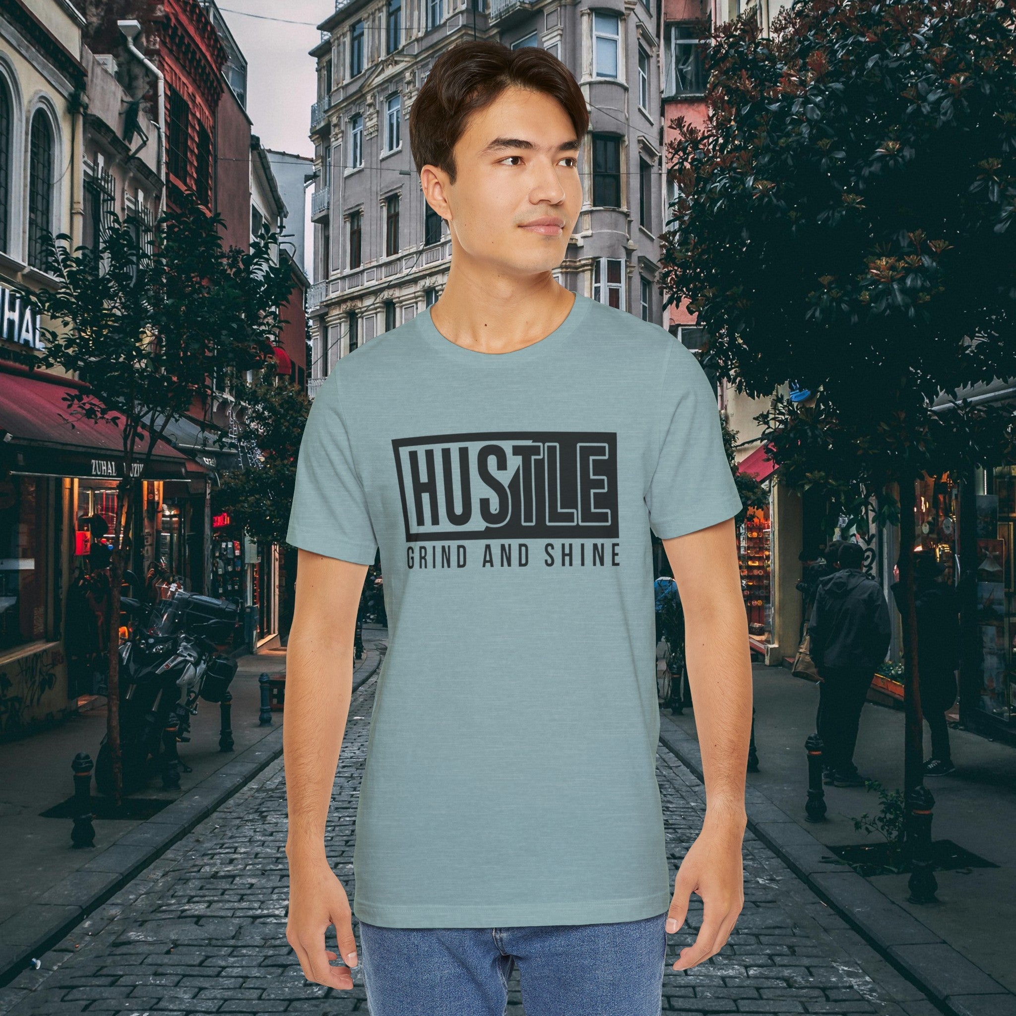 Hustle T-Shirt | Grind and Shine Motivational Tee